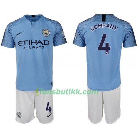 Fotballdrakt Manchester City KOMPANY 4 Barn Hjemmetrøye 2018-2019 Kortermet